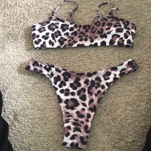 Leopard print swimsuit